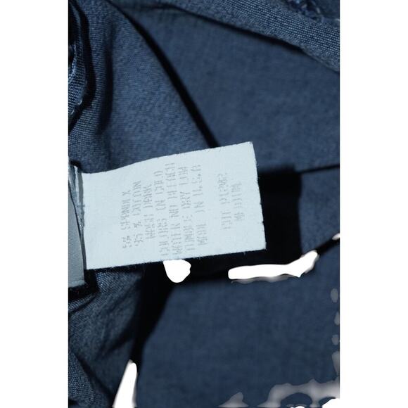 Pewter 90s Y2K Denim Cropped Ruffle Blazer Jacket Women’s M J.Lo Streetwear - Picture 13 of 13